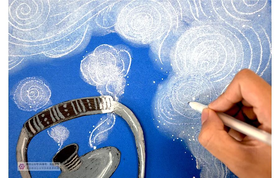 水溶油画棒儿童画简单又漂亮,初学儿童画油画棒图片