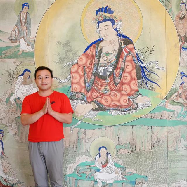 观音菩萨三十二像工笔画,观世音菩萨画像工笔画