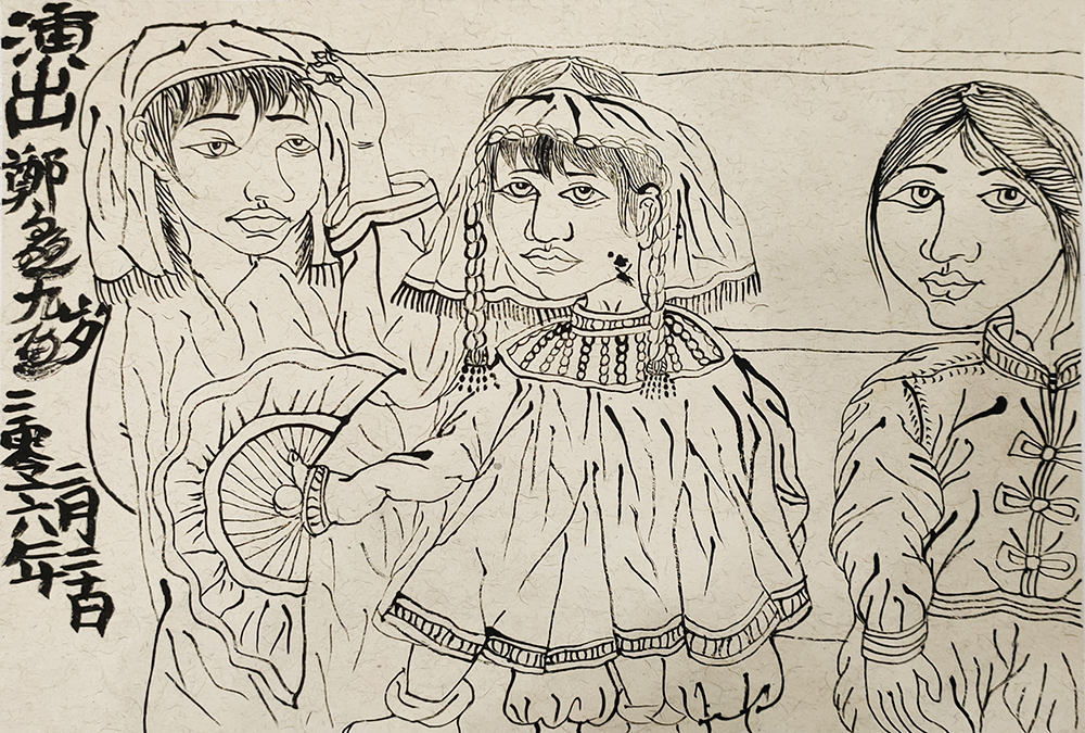 郑鑫绘画成长记录：线描篇（五）校园同学系列——创作