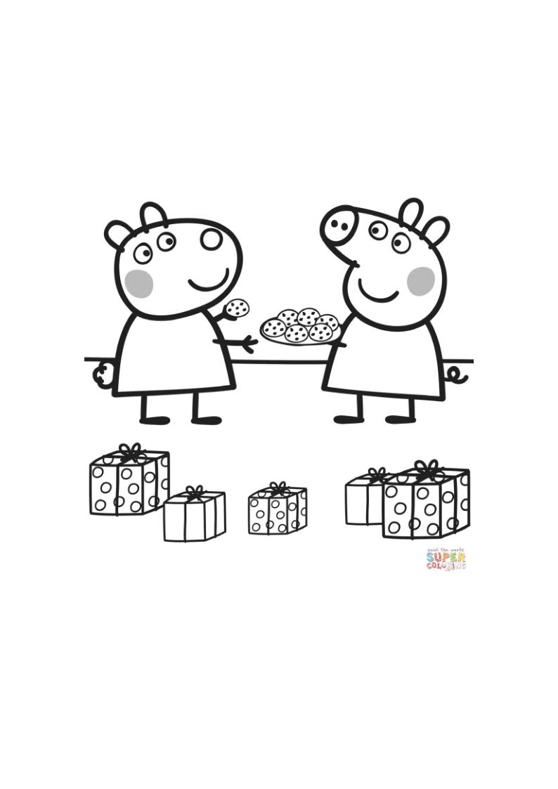小猪佩奇填色画图片可打印,小猪佩奇填色小视频