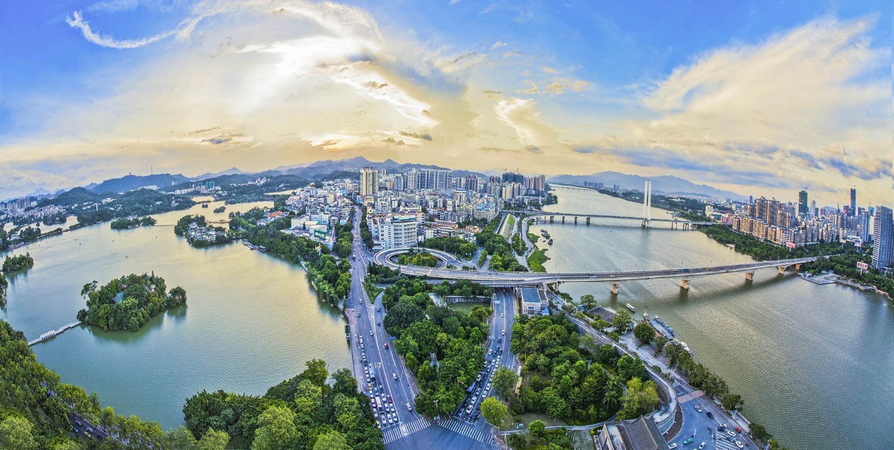 卫星地图惠州市,惠州市半城山色半城湖