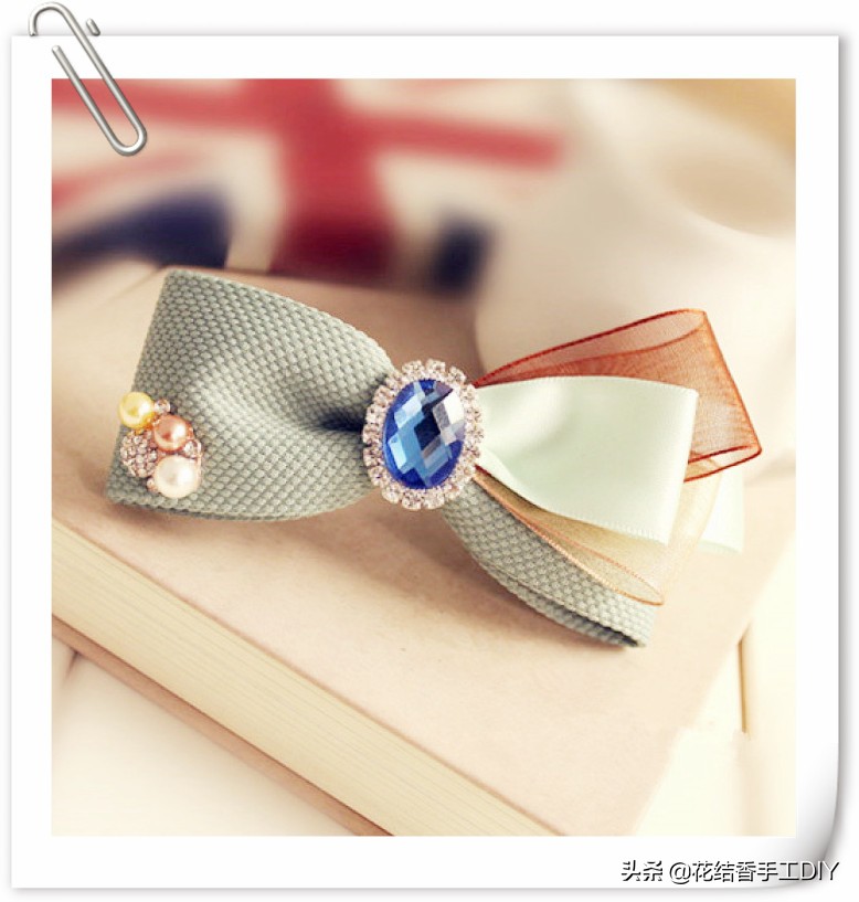 蝴蝶结发饰手工制作简单,蝴蝶结发饰diy教程网红大蝴蝶结