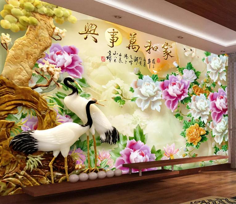 客厅沙发浮雕立体挂画背景墙,现代装饰风格电视背景墙效果图