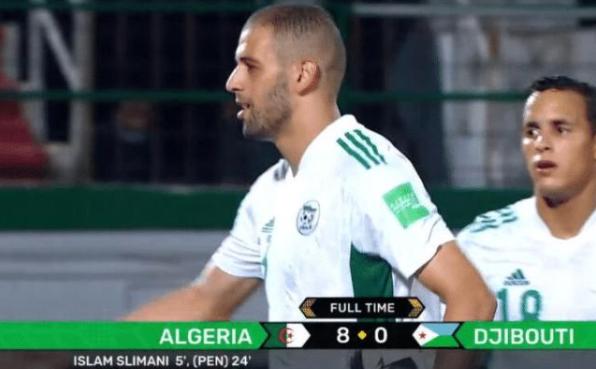 阿尔及利亚8-0大胜，斯利马尼狂轰4球，追平非洲世选赛的最大胜率