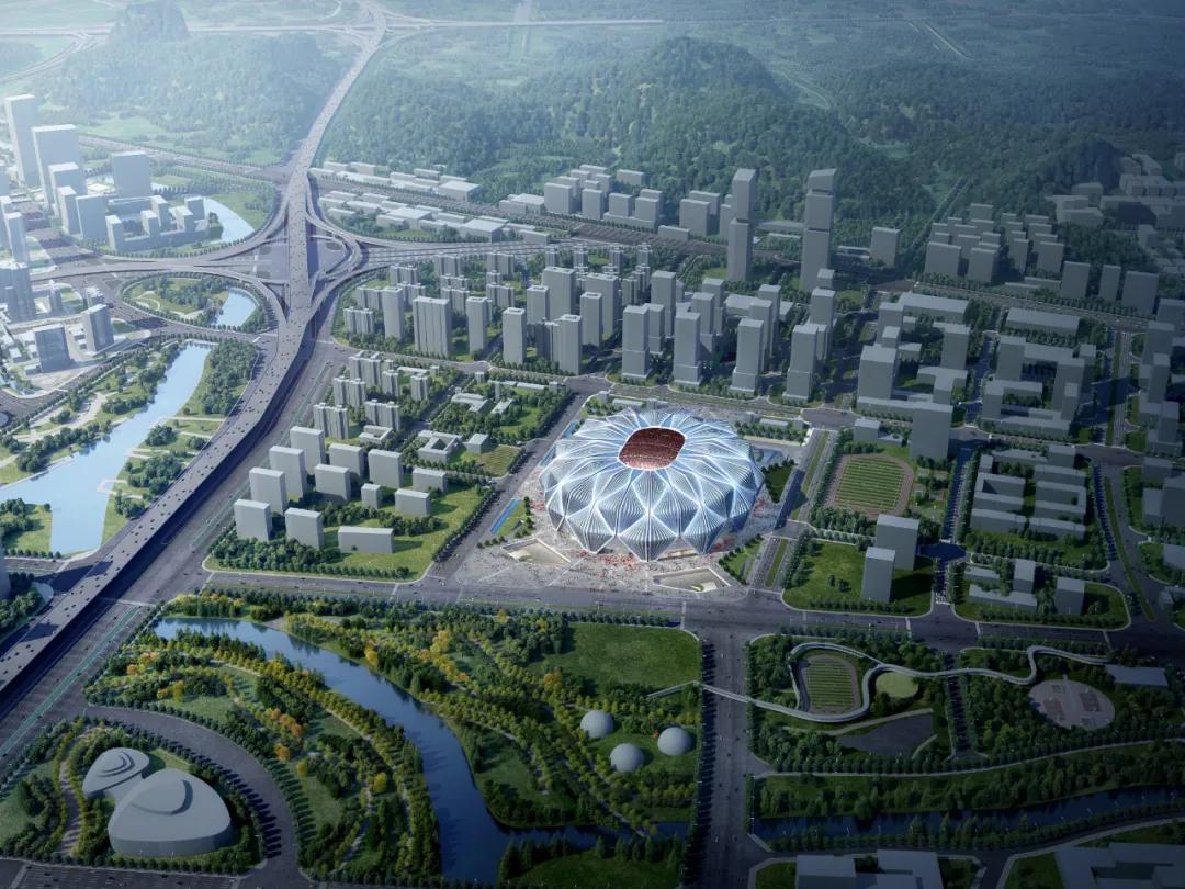 广州恒大莲花足球场,广州恒大足球场建造图