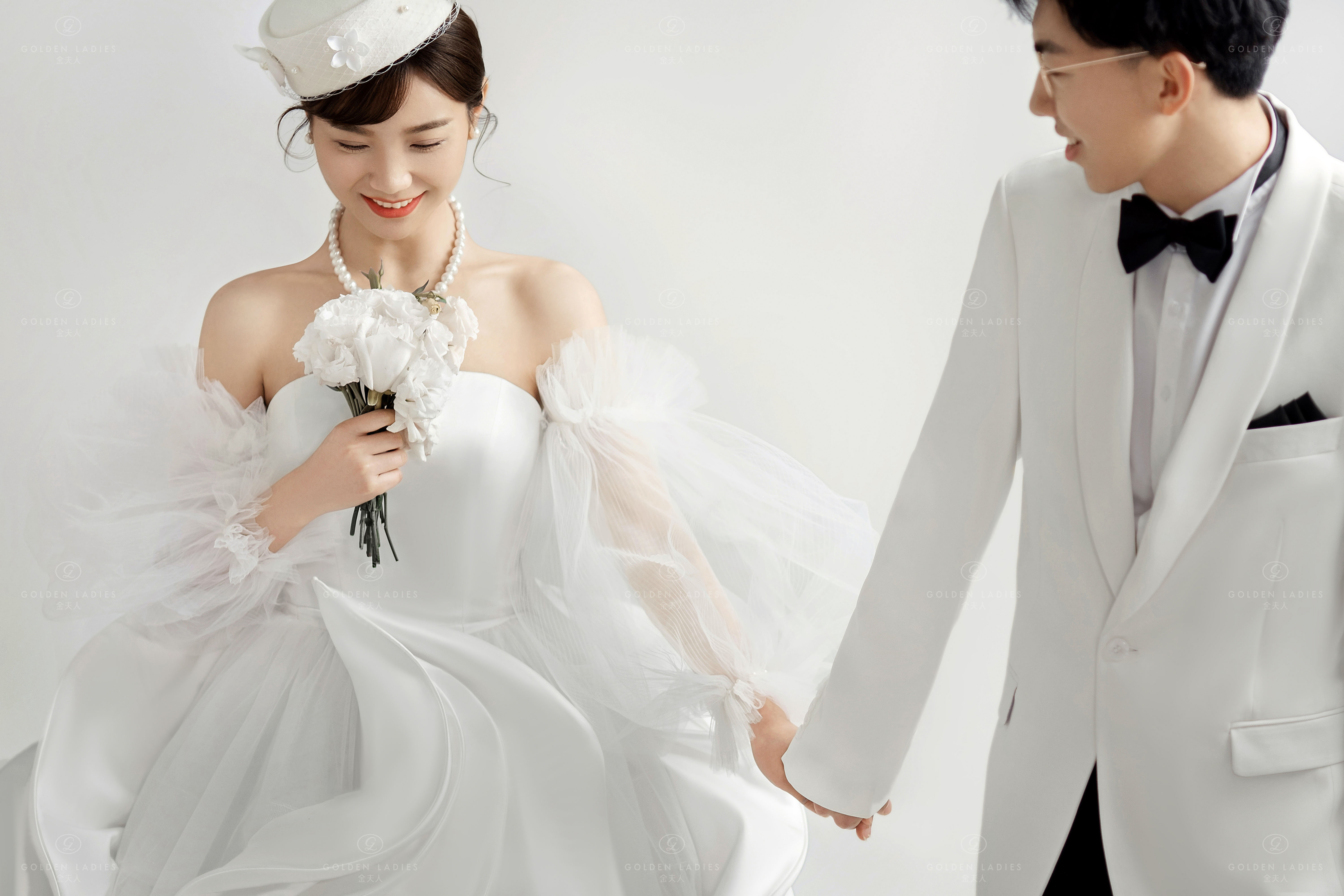 拍了复古婚纱照,超减龄复古又精致婚纱造型