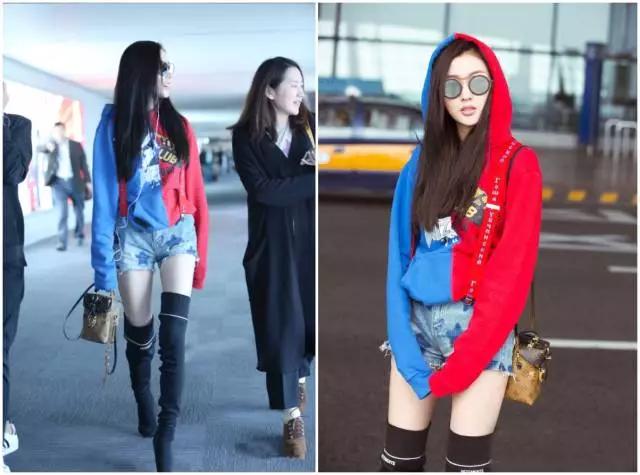 烟灰色牛仔裤怎么搭过膝靴,小香风皮毛外套搭配牛仔裤过膝靴