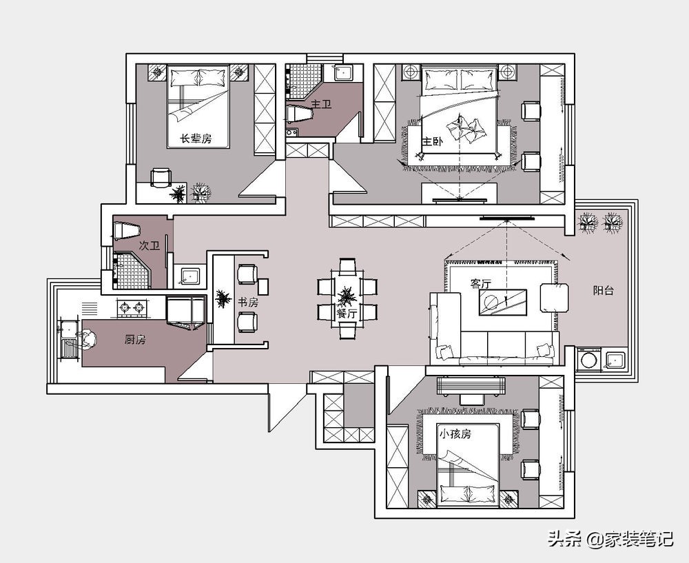 不装电视机换成投影幕布，她家客厅的做法，让周围邻居都十分羡慕