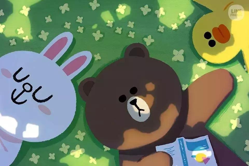 linefriends布朗熊可妮兔公仔,布朗熊linefriends