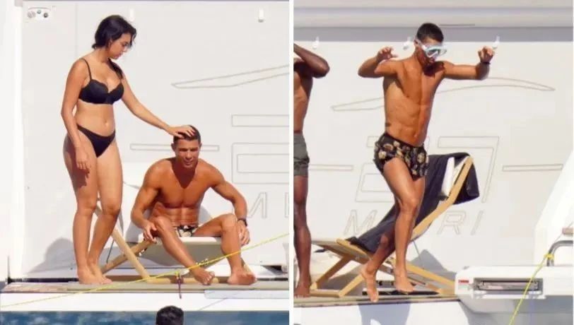 c罗海边肌肉照片,高度自律c罗健身大秀魔鬼肌肉