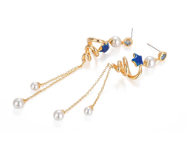 刘诗诗同款福禄耳环,刘诗诗多层杏叶耳环