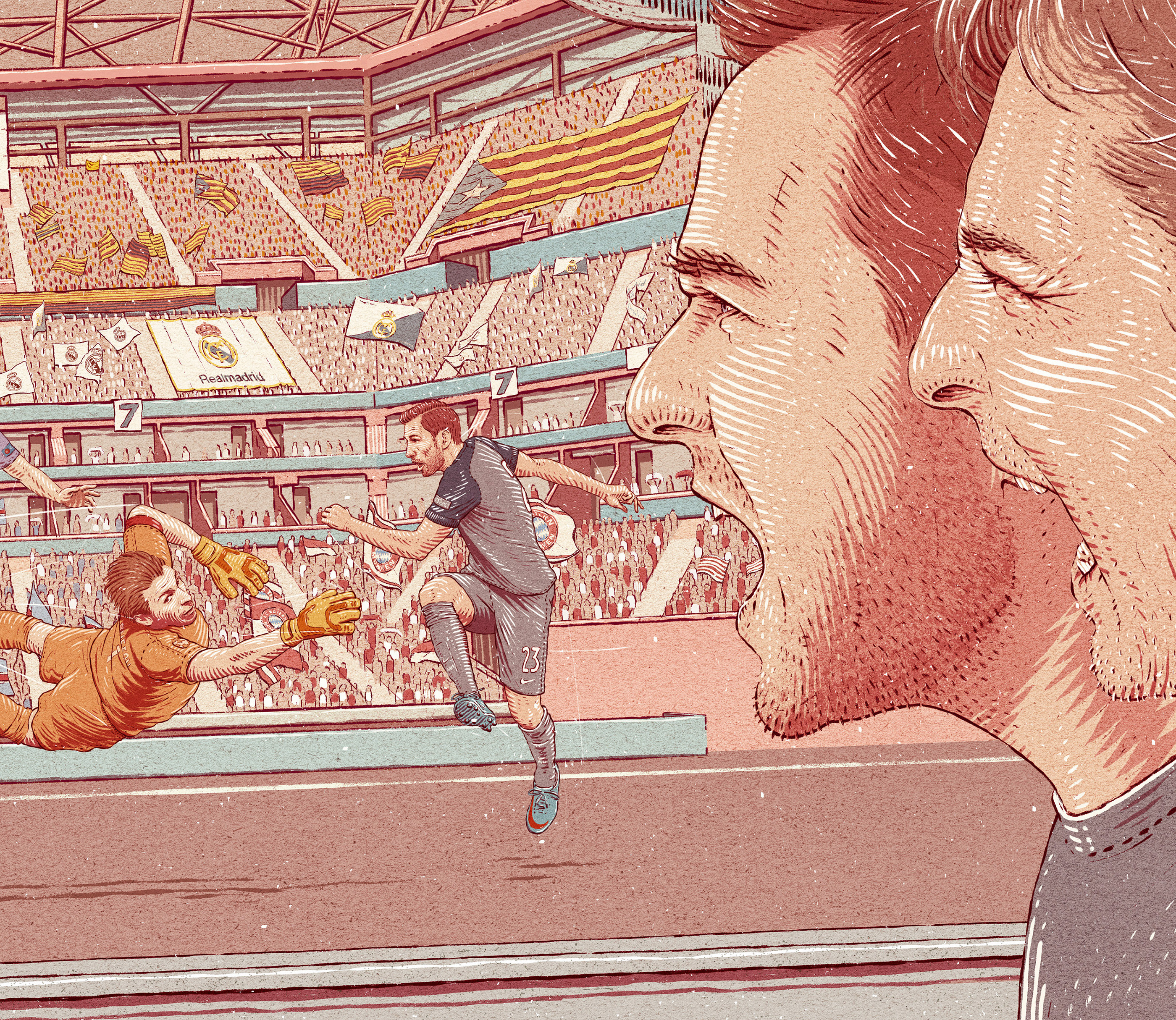 纯手绘足球运动员,关于足球的手绘画