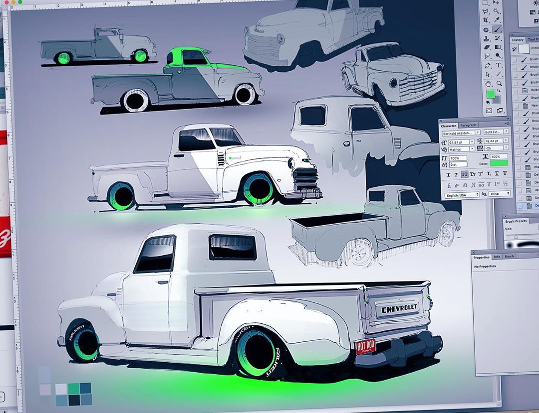 手绘酷炫汽车,从零开始汽车手绘