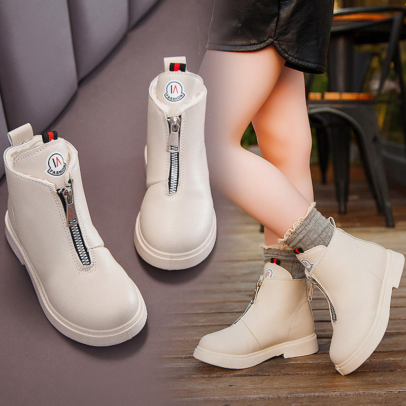 童鞋男童1-3岁秋冬马丁靴加绒,男童冬季加绒马丁靴爆款2022新款