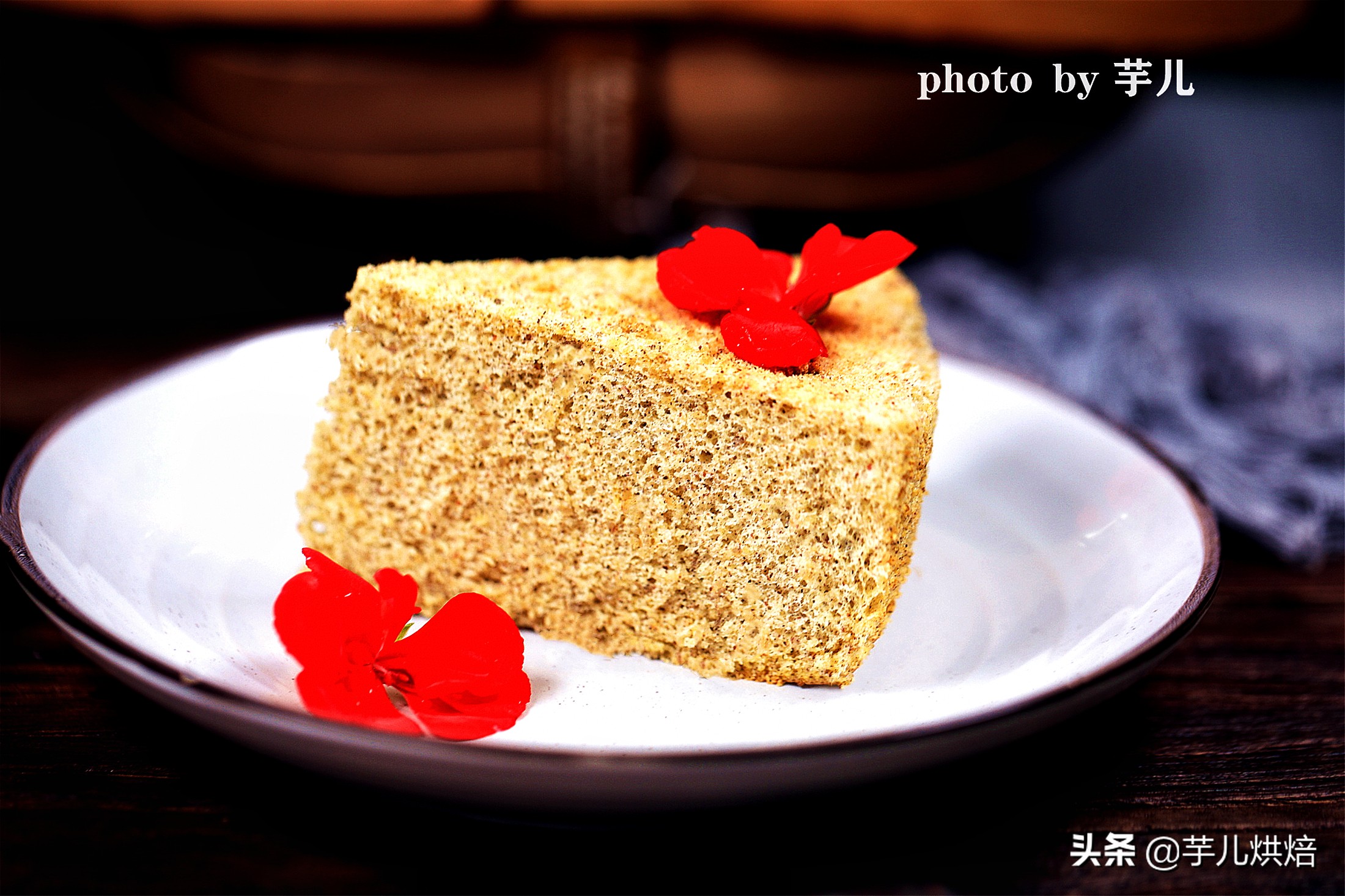 戚风蛋糕的家常做法自己制作,黑麦戚风蛋糕做法