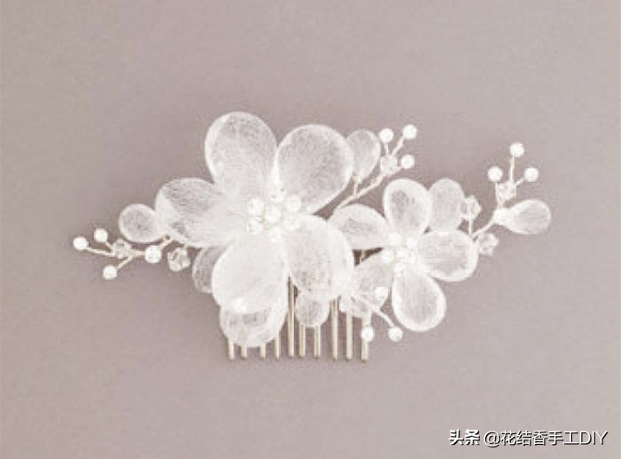 小敏钩针发夹发饰图解,鸭嘴夹钩针发夹发饰图解