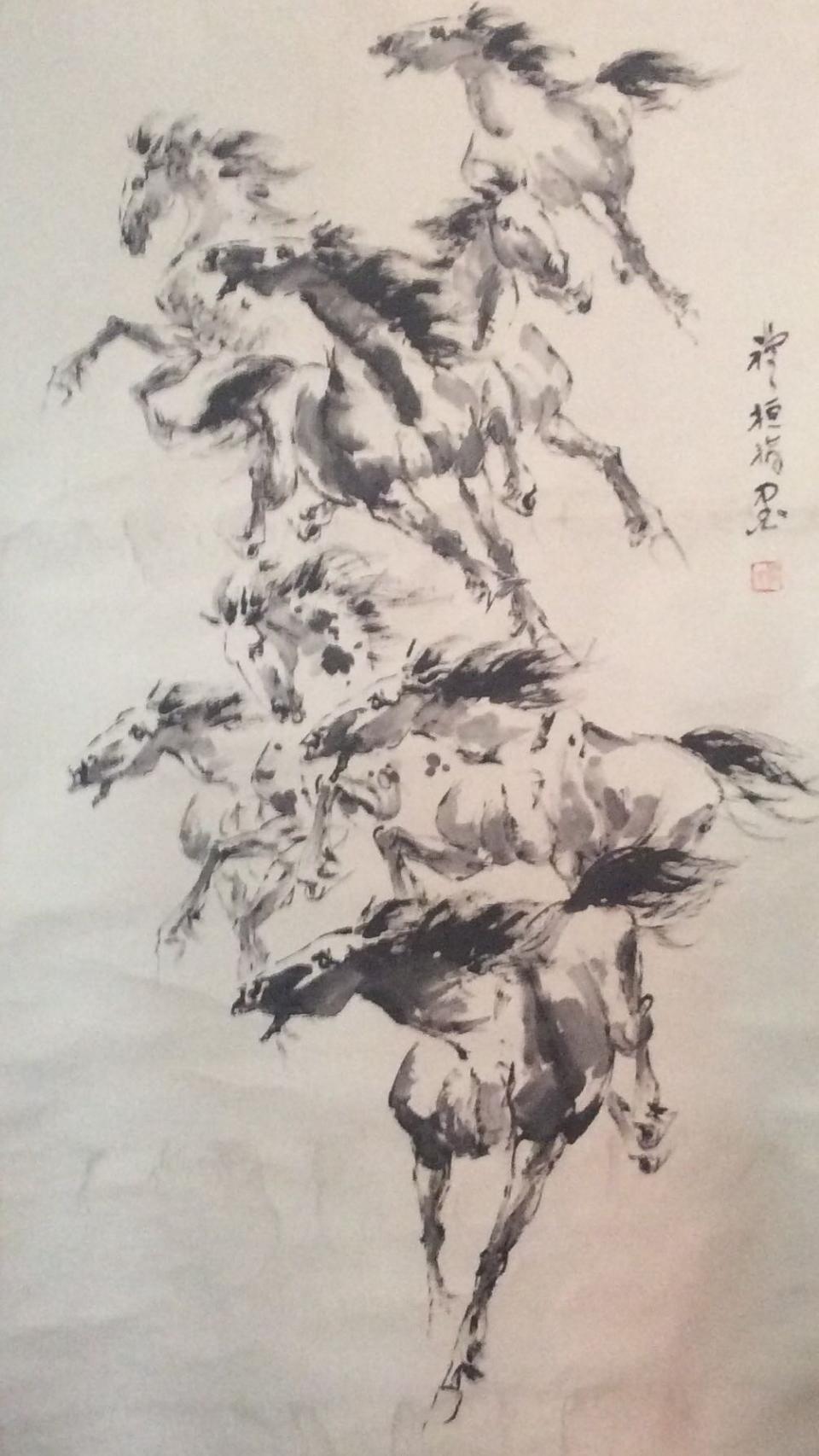 著名画家画马作品欣赏,当代著名画家马福友作品欣赏