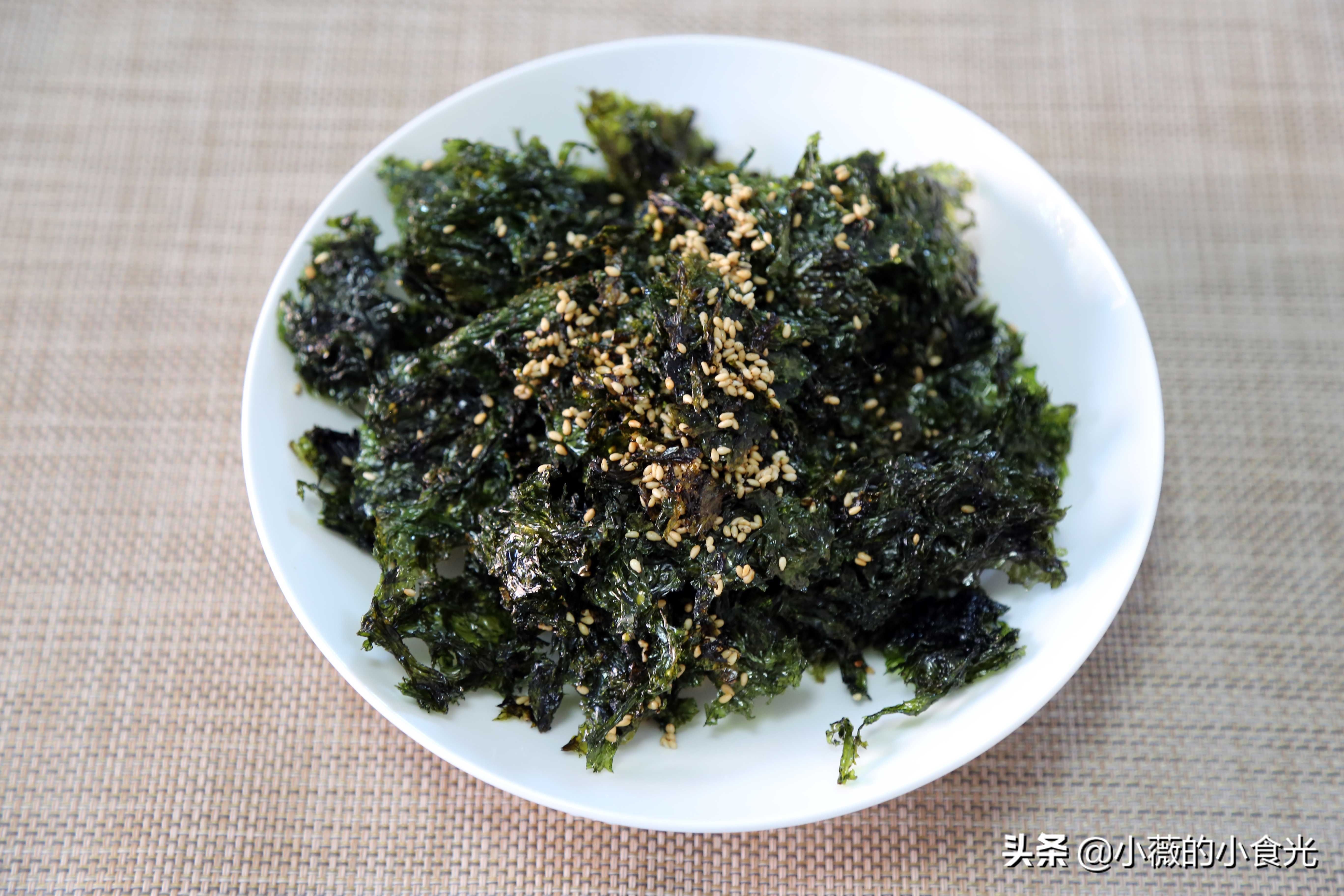 挑战用紫菜做酥脆美味、入口即化的海苔,在家几块钱5分钟就搞定