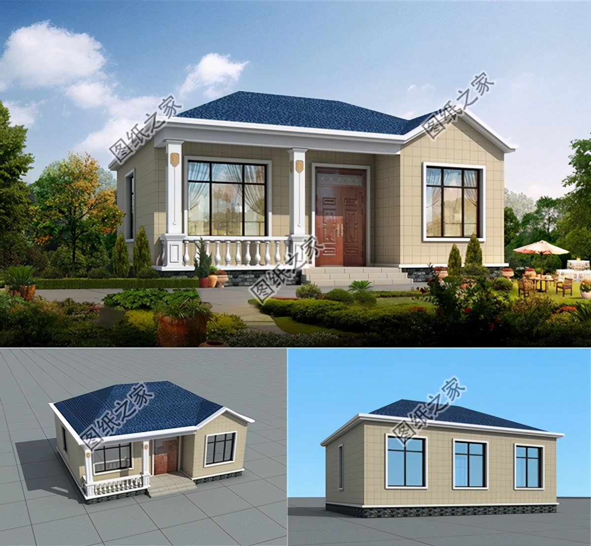 北方农村20米x20米一层住房设计,北方农村200平一层和100平两层