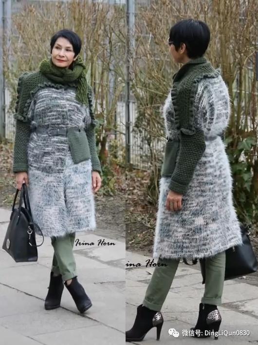 中老年人女冬季针织衫教程,针织中老年女装新款