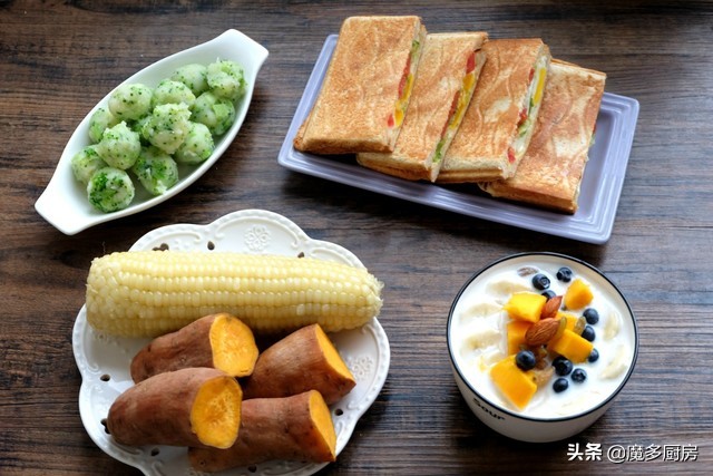 挑战给孩子做早餐30天不重样,坚持每天早起给俩娃做不重样早餐