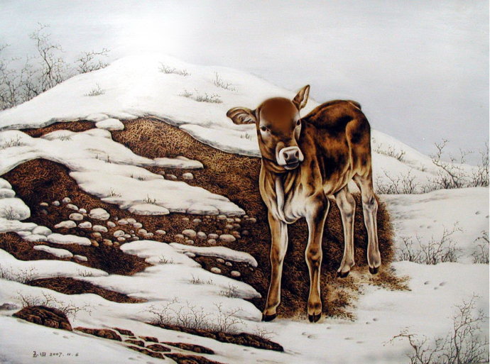 田玉田烙画动物作品欣赏,田玉田烙画多少钱