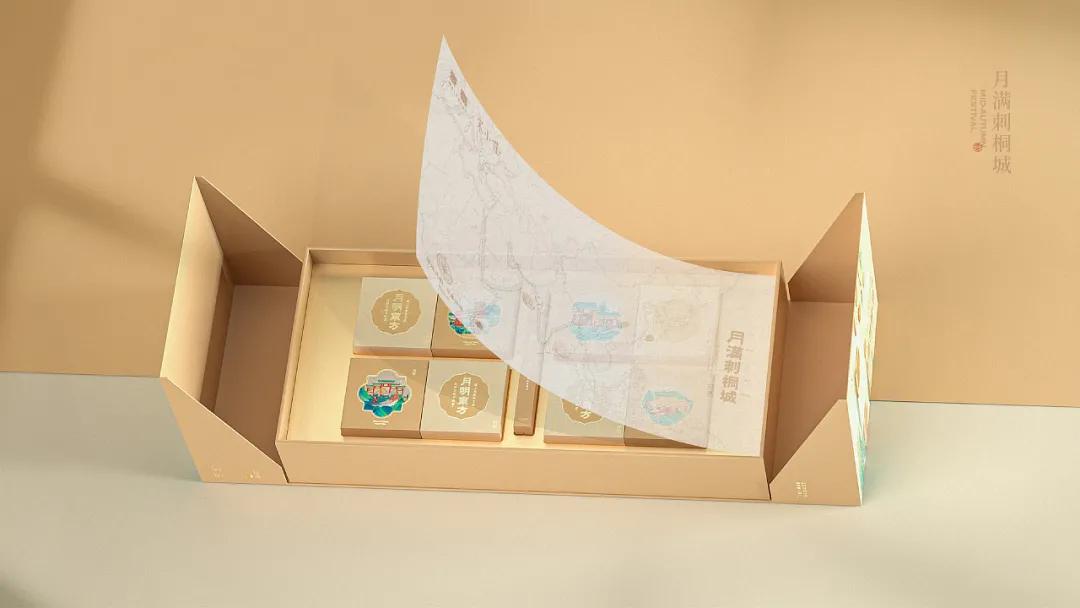 国潮风格的礼盒包装设计,融合中国传统文化的设计