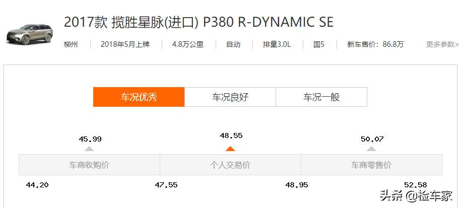 买哪一年的路虎揽胜星脉最划算,2020年路虎揽胜星脉p250r-dynamics