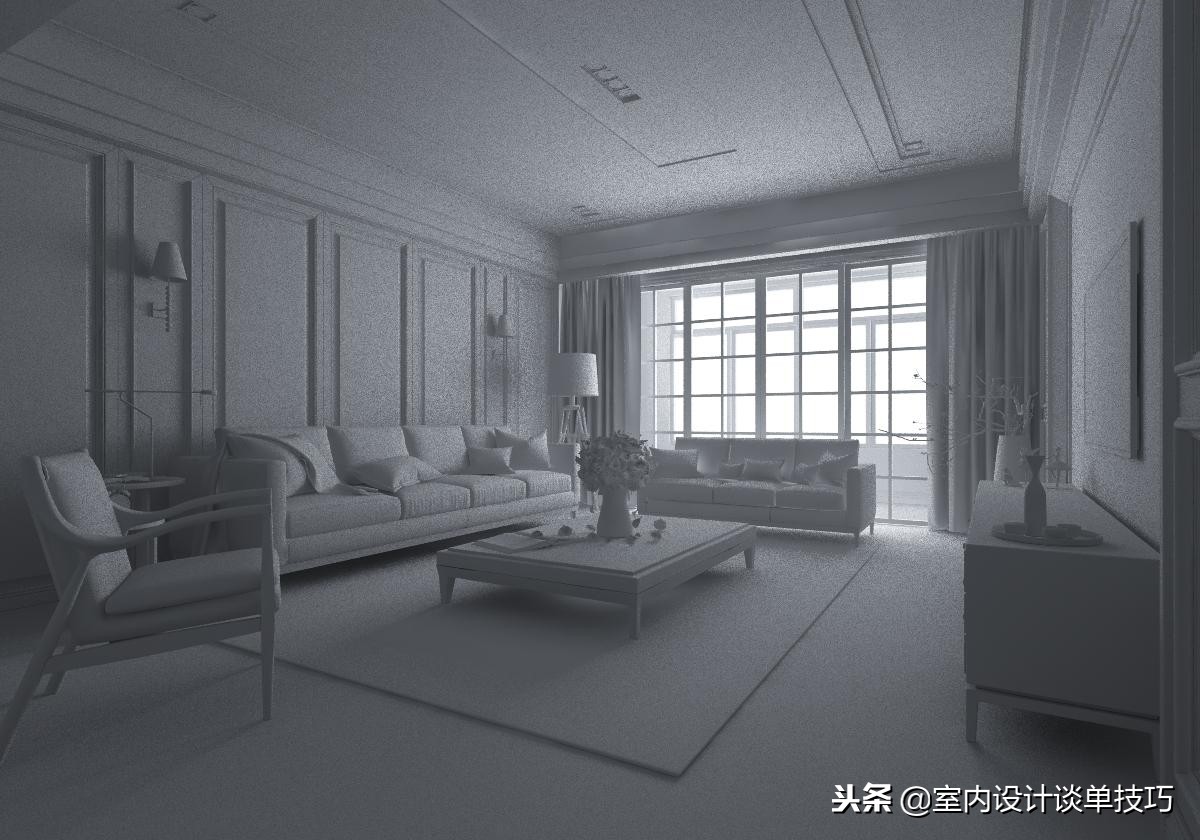 家装实景图创作灵感分析,写实客厅效果图