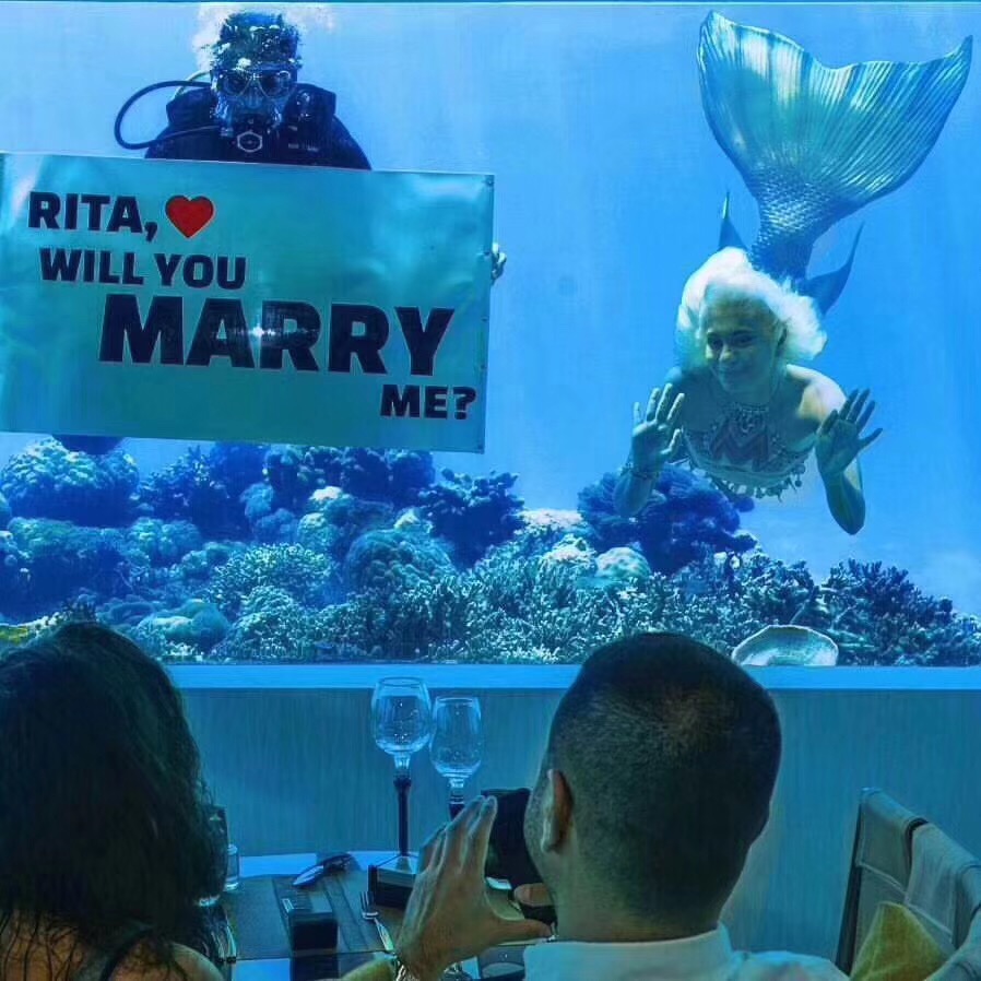 马尔代夫法式水上餐厅,马尔代夫海底餐厅视频