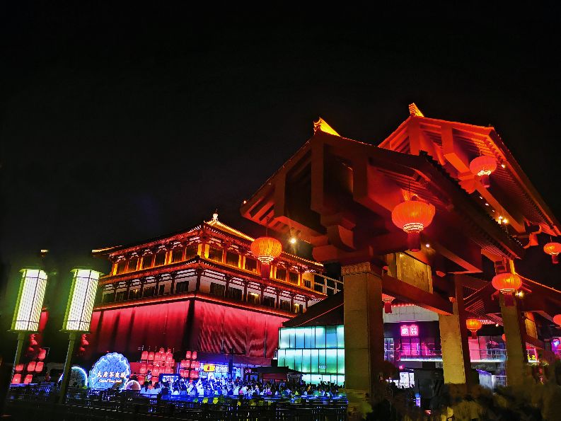 大唐不夜城手机拍的视频,大唐不夜城手机拍摄照片