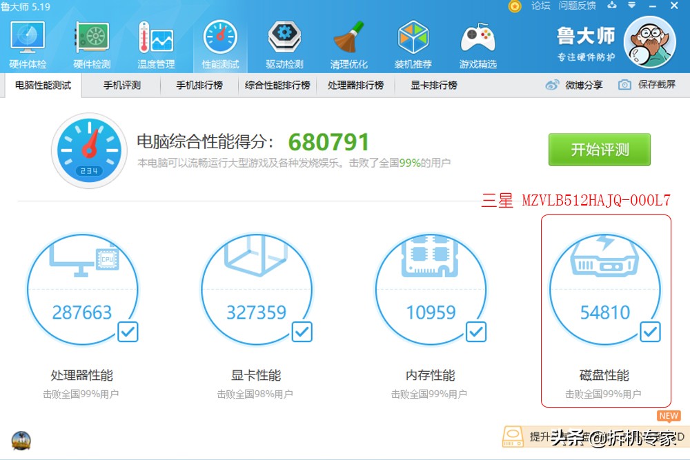 WD_BlackSN750NVMe鲁大师跑1000分解析