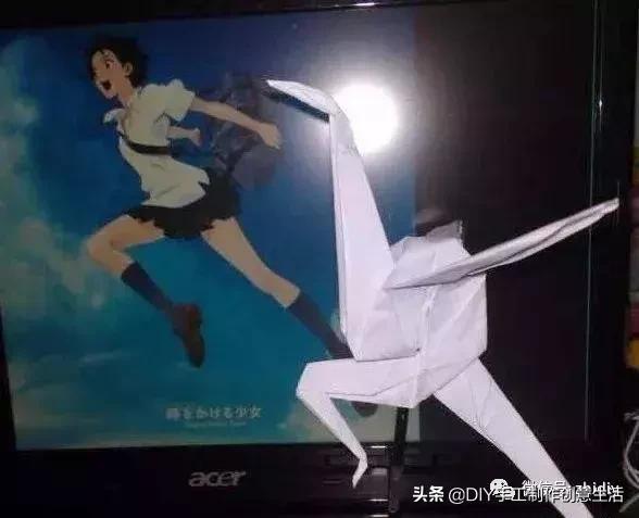 用千纸鹤糖纸做千纸鹤慢教程,不一样的纸鹤折纸