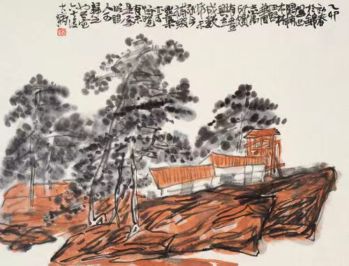 古代田园诗词山水画作品欣赏,历代名家山水画题诗
