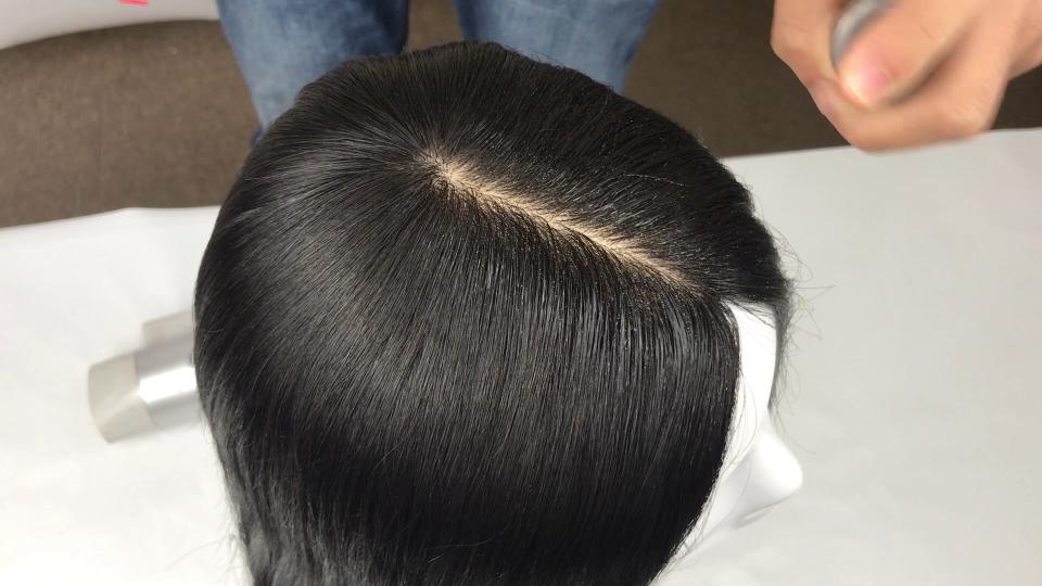 怎么遮假发中间的发缝,假发如何不贴发片侧分