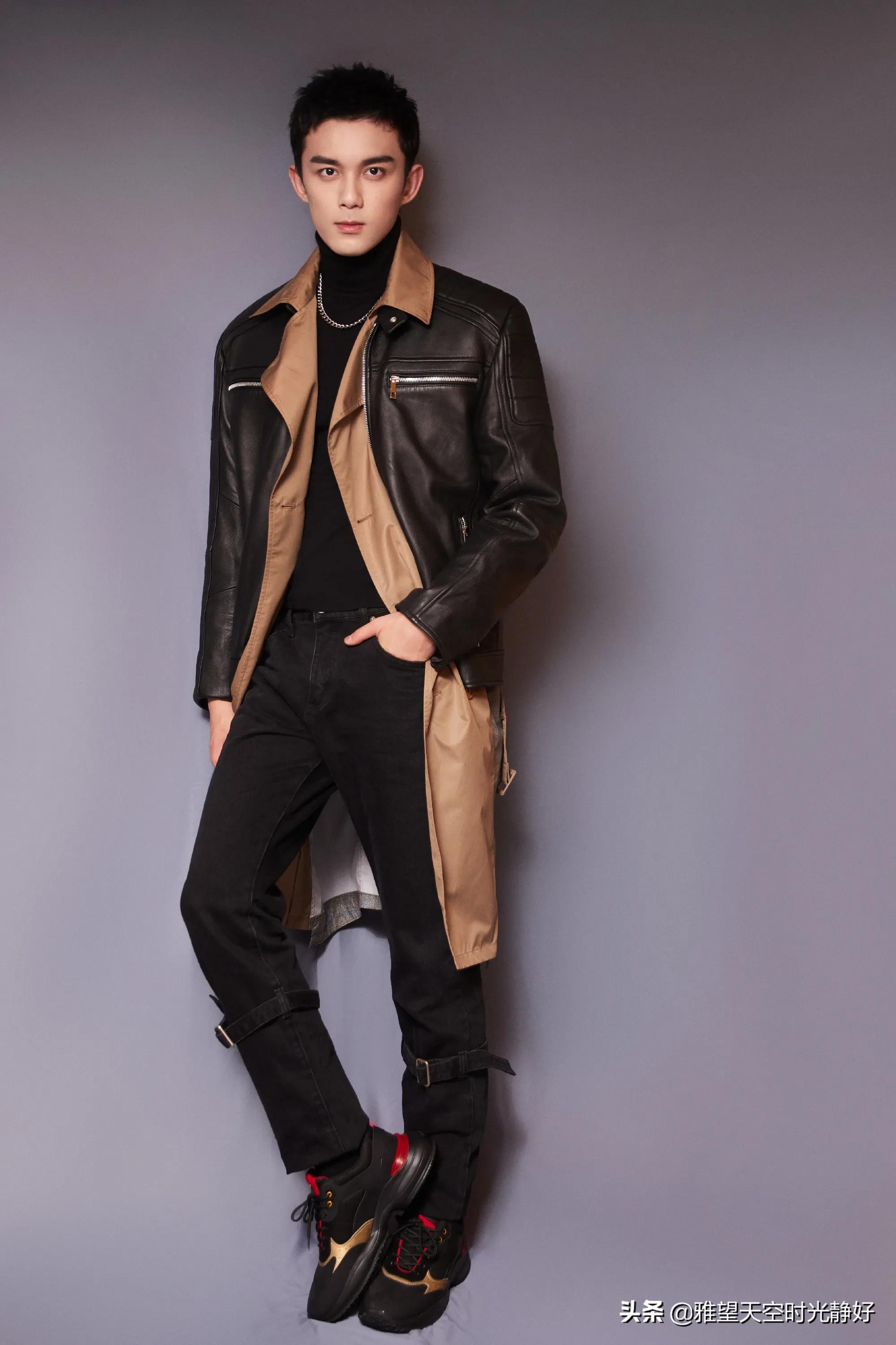 秋冬男星皮衣穿搭,男明星皮衣外套搭配