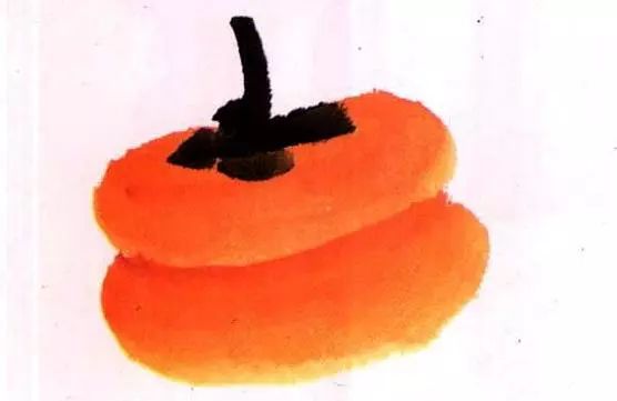 写意柿子叶的画法步骤图,徐湛写意柿子的画法