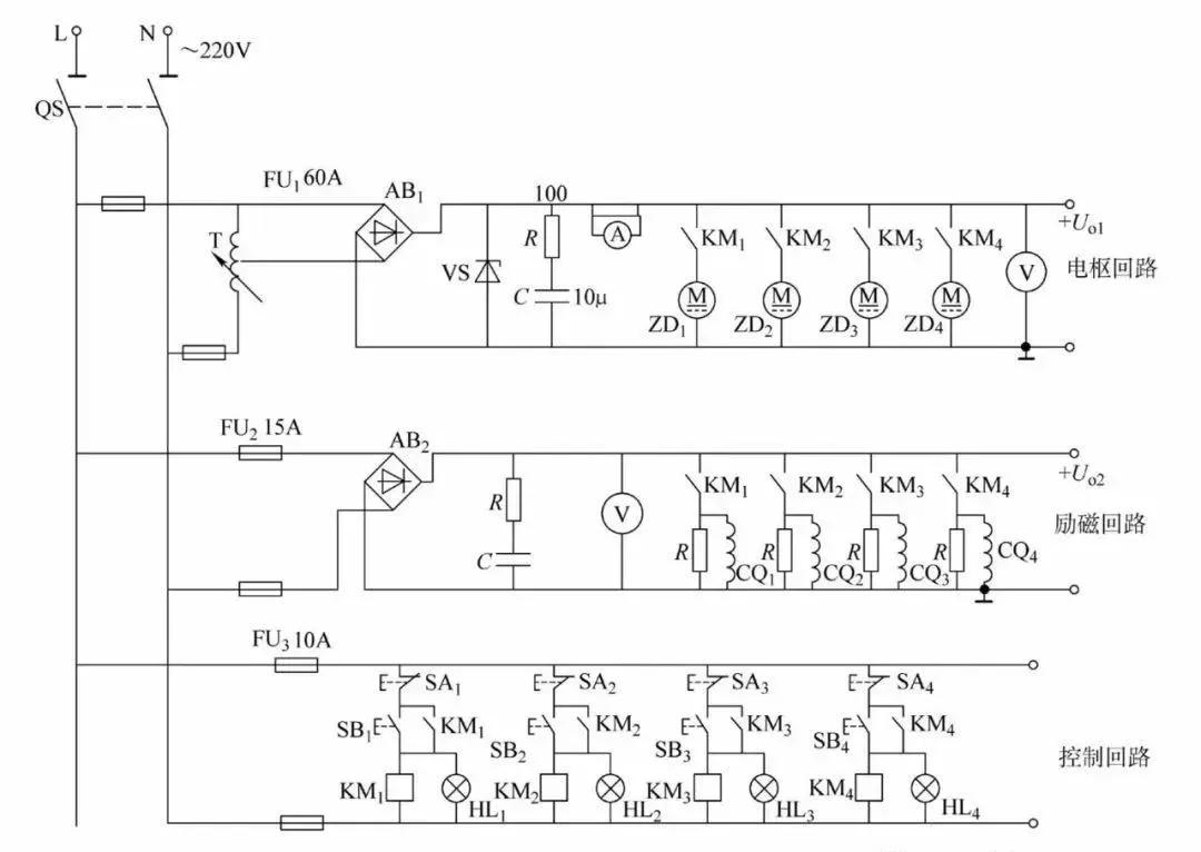 44种电工实用电路图,电工必会的10个电路图
