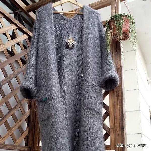 钩外套开衫长款花型图解,镂空花开衫外套的图解和视频教程