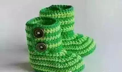 6-12个月宝宝毛线鞋教程,可爱款钩针宝宝鞋