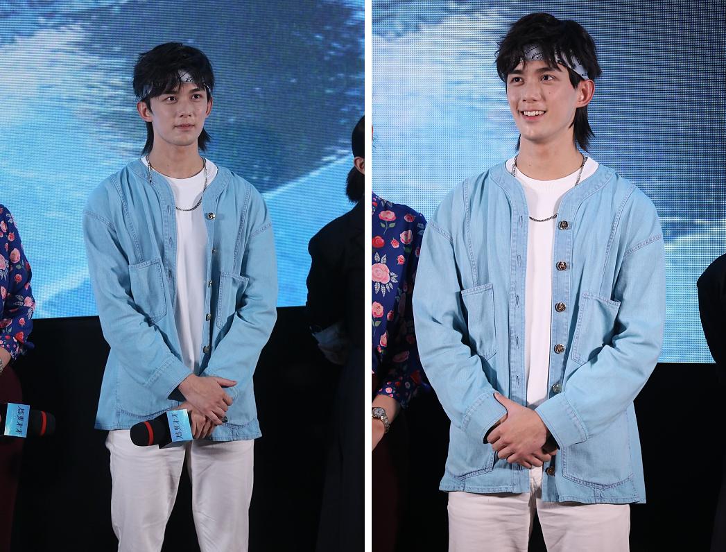 吴磊黑色卷发日常造型,吴磊发型同款