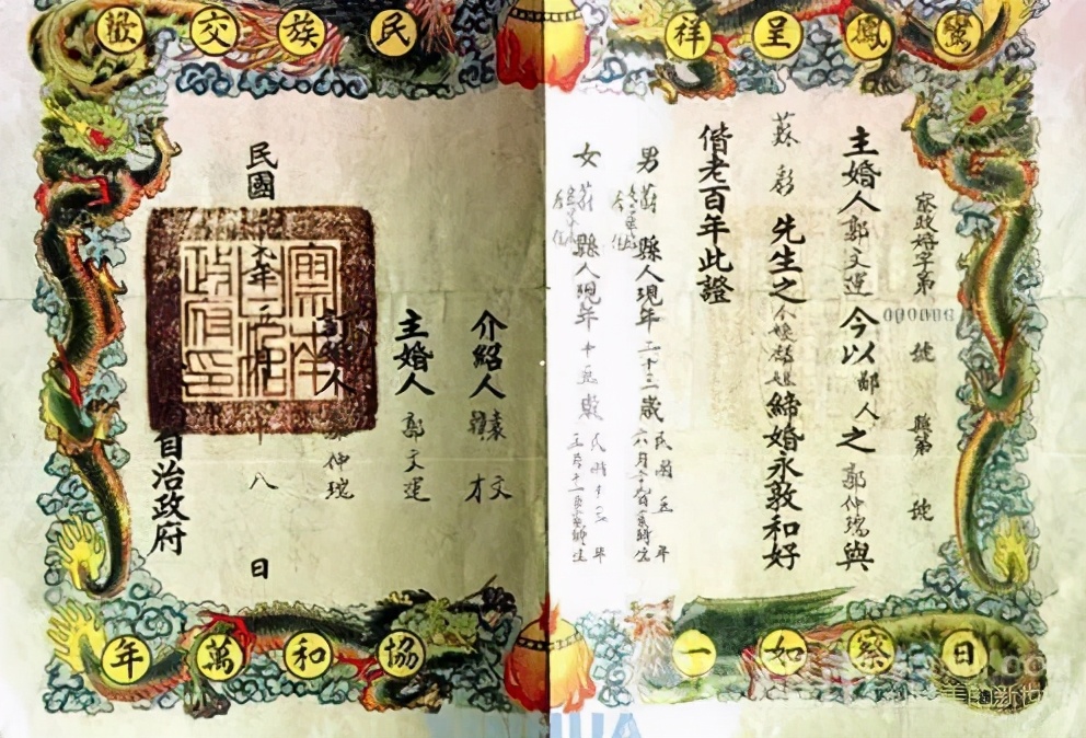 结婚证历史变迁详细介绍,中国六几年的结婚证样式