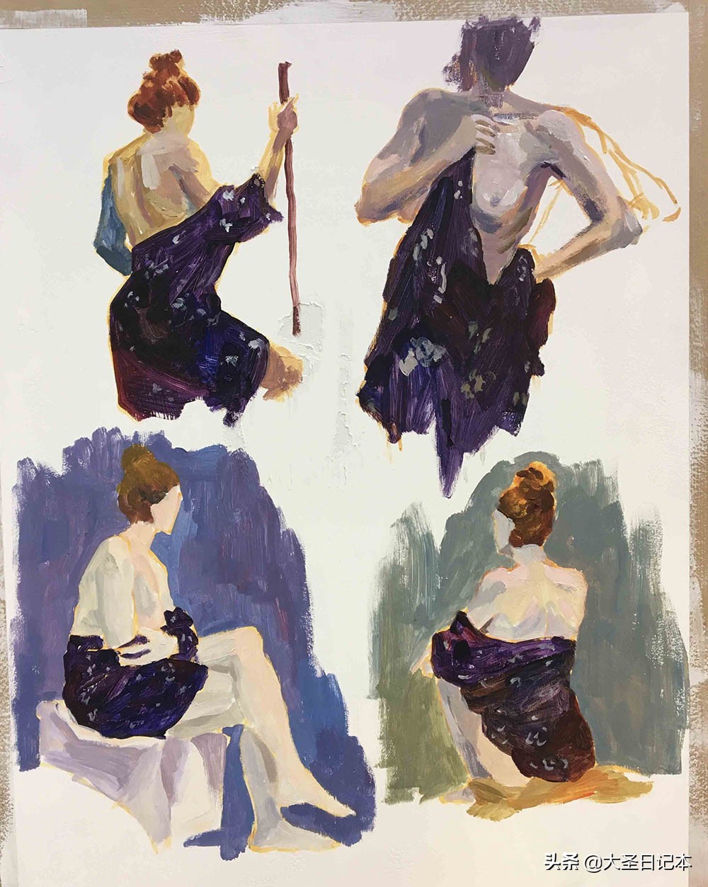 漫画现场临摹,人物写生漫画速写