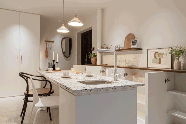 西安母女的111㎡三室暗房，拱形门、水磨石，超强储物力