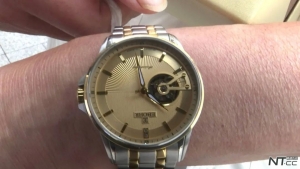 依波手表男38mm双日历,依波老手表