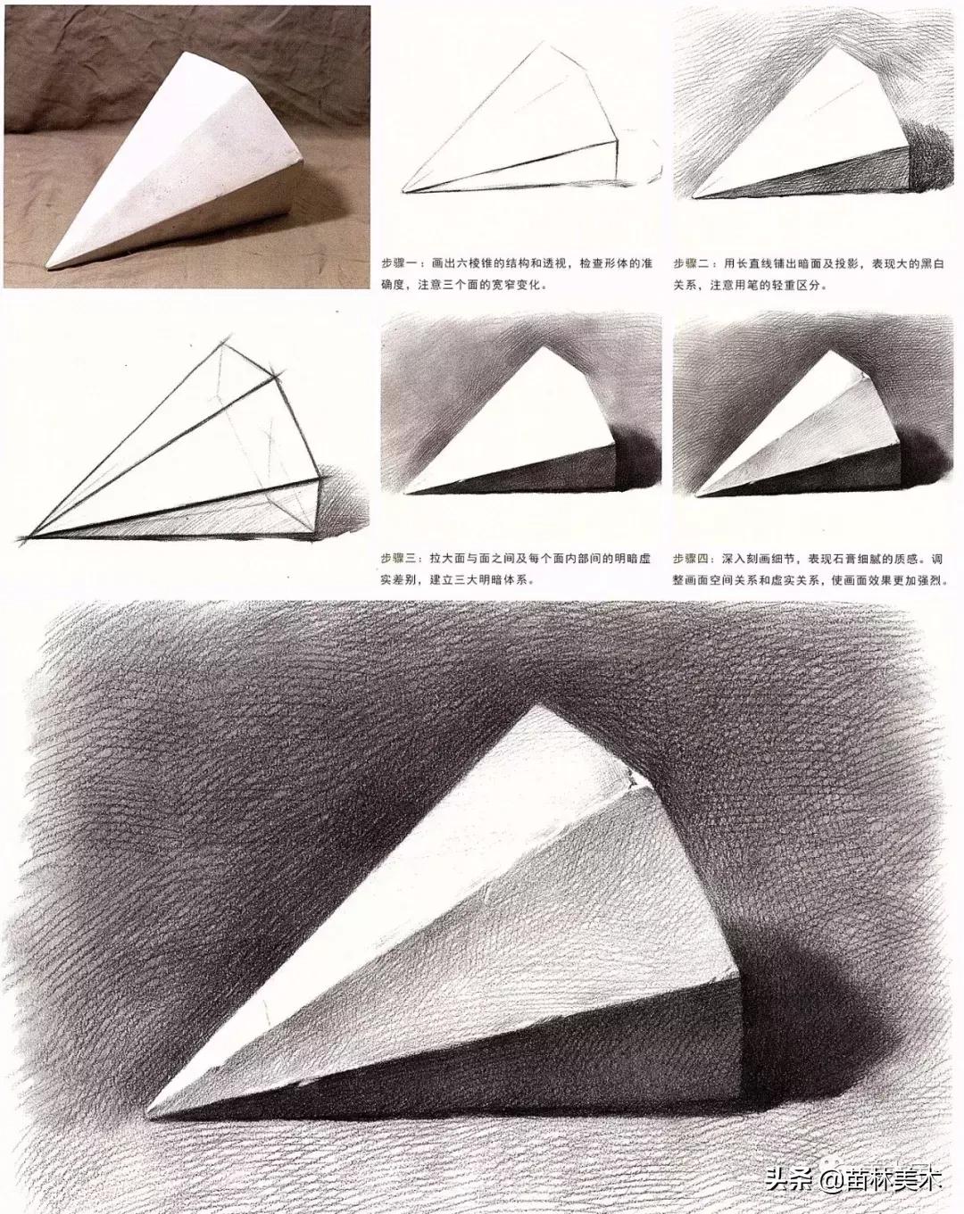 单个几何体图形素描教程,素描单个几何体结构图