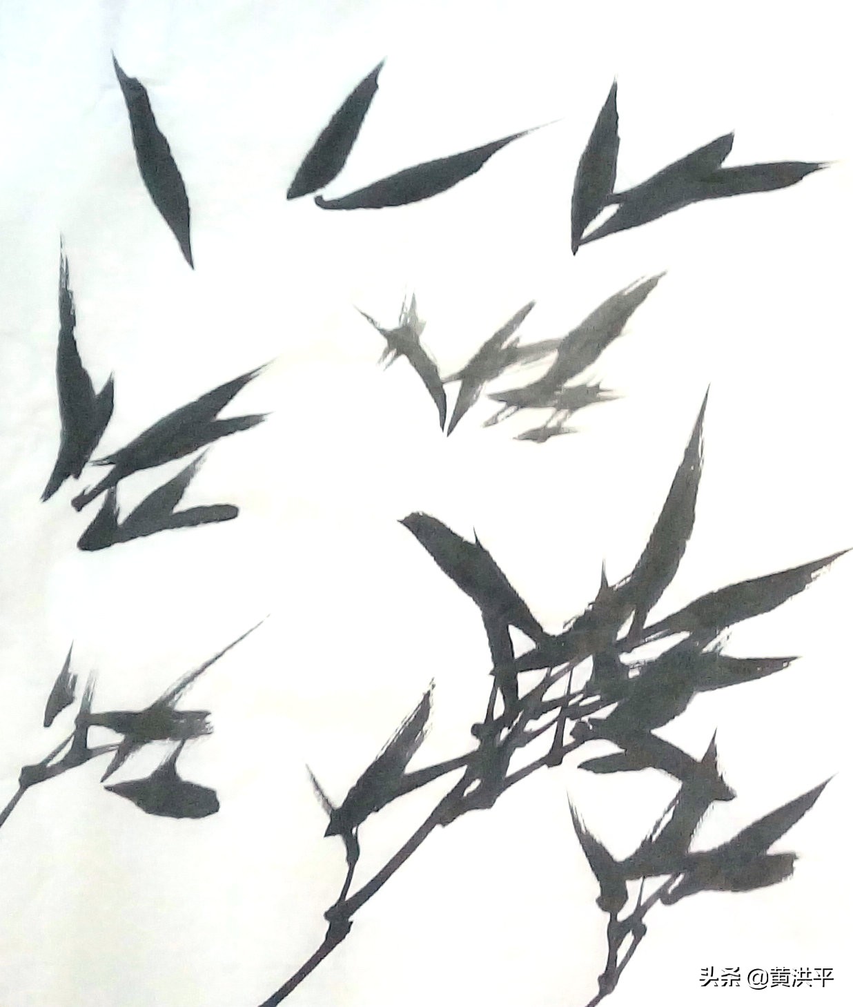 墨竹写意国画大全,写意墨竹的画法图片