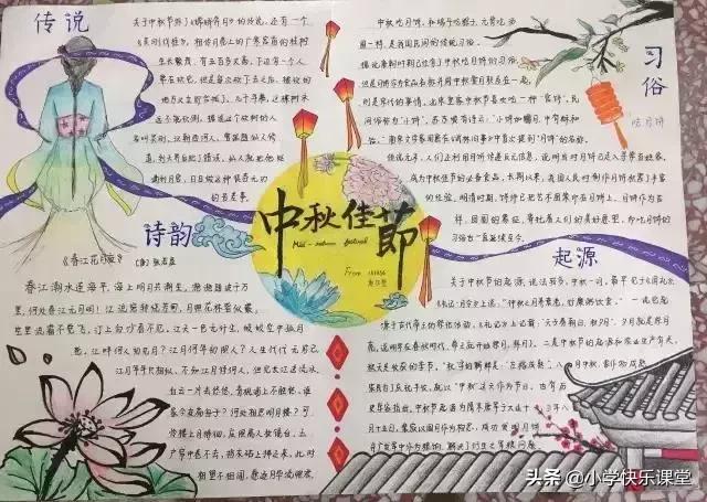 中秋节手抄报的内容怎么写300个字,中秋节的习俗来历手抄报内容