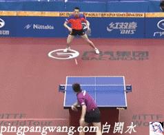 马琳郝帅梅兹放高球,郝帅正手拉球