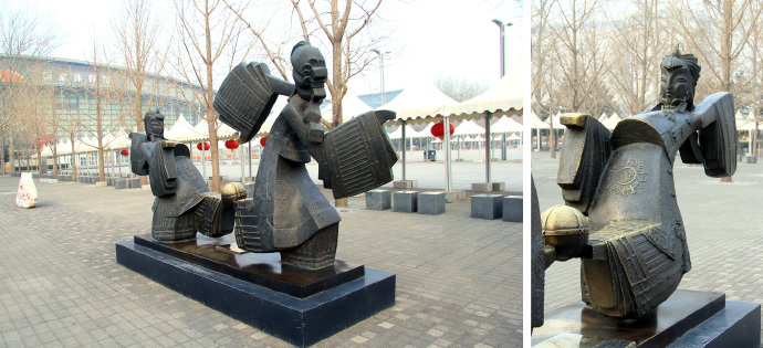 北京鸟巢附近雕塑,鸟巢雕塑效果图